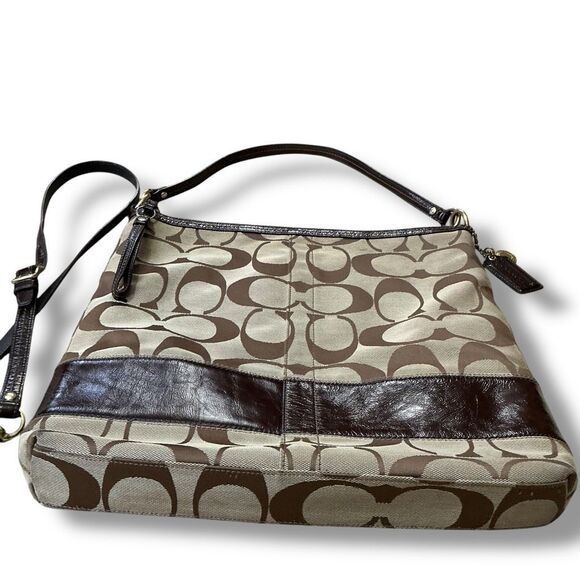 Coach Tan and Brown Crossbody Bag with Signature Style - Picture 4 of 7